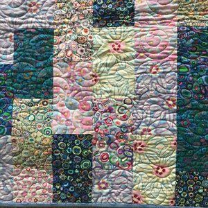 Quilt or Throw handmade SIZE 66" X 56 Beautiful